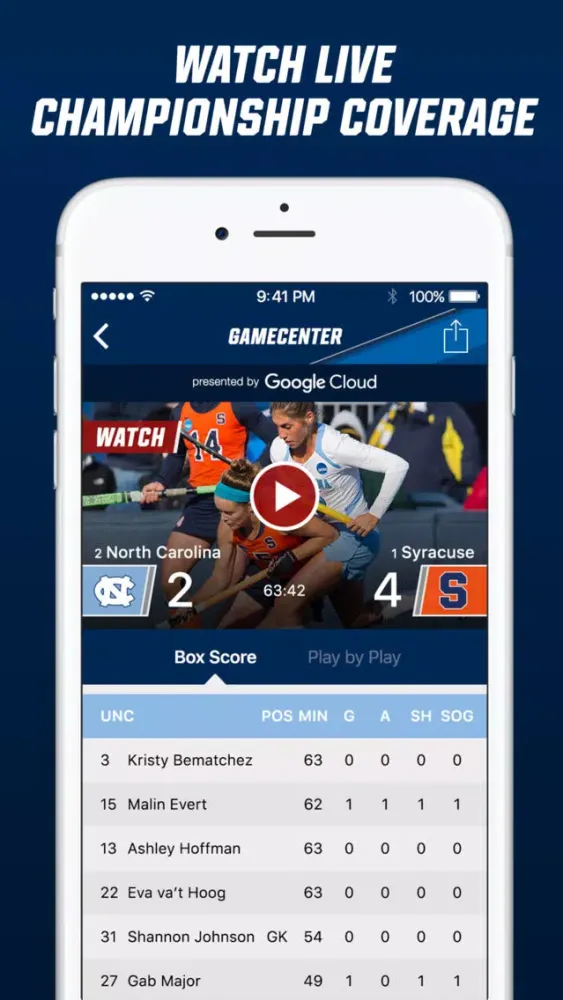 ภาพหน้าจอของ NCAA Sports