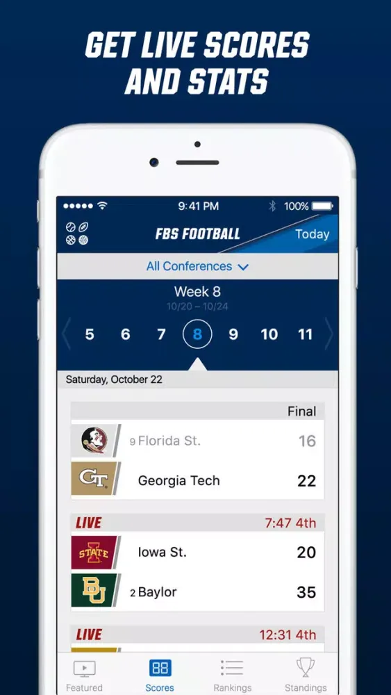 ภาพหน้าจอของ NCAA Sports