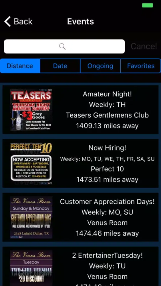 Screenshot di Xtreme 411: Strip Club & Store Finder