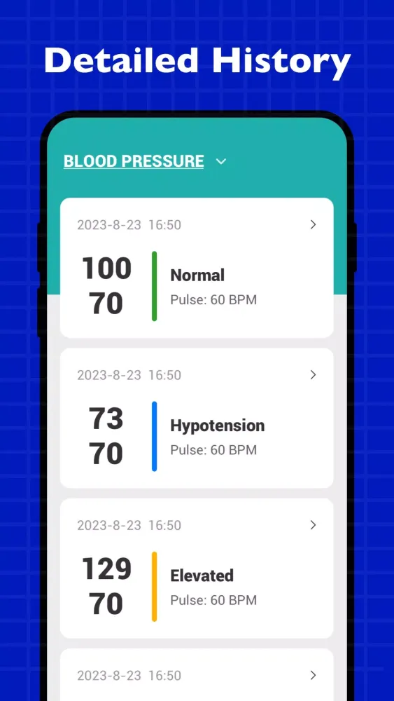 ภาพหน้าจอของ Blood Sugar & Pressure Tracker