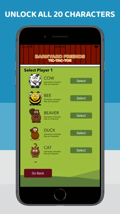 Captures d'écran de Barnyard Friends TicTacToe