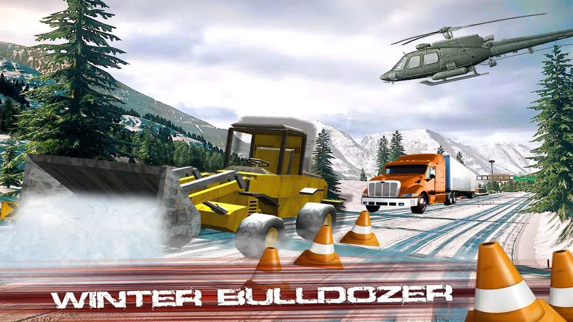 3D Winter Bulldozer Park Games應用截圖