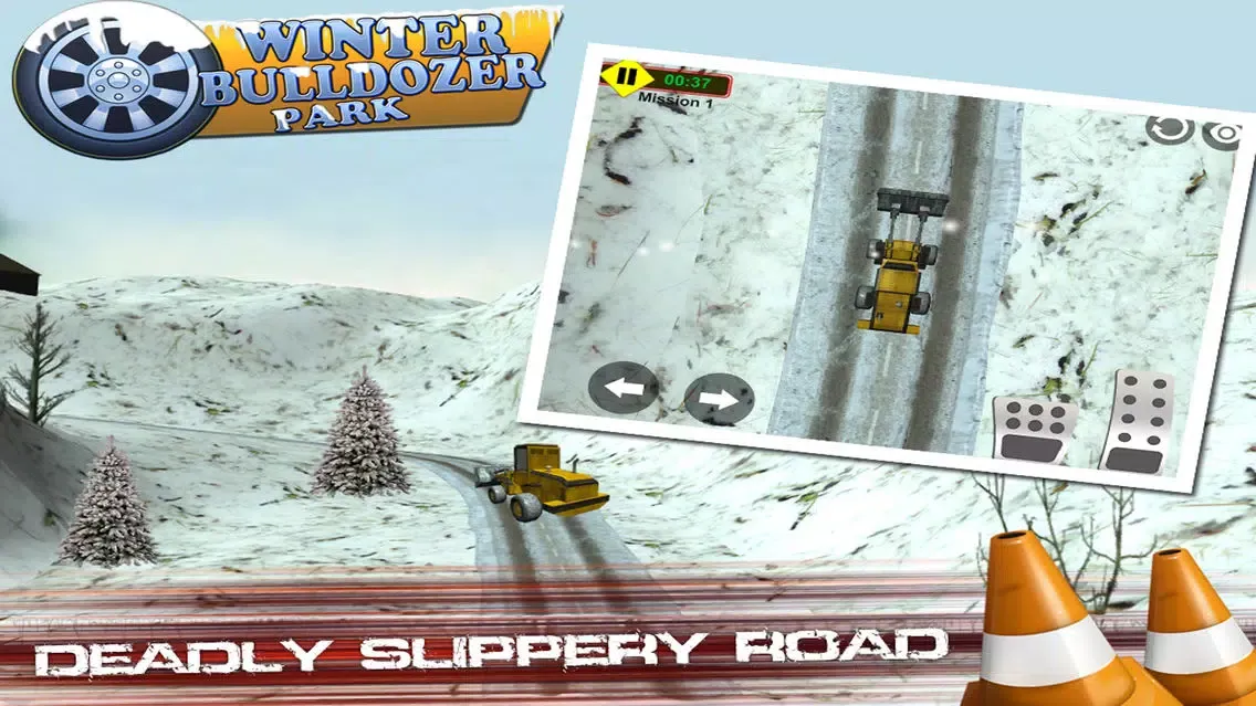3D Winter Bulldozer Park Games應用截圖