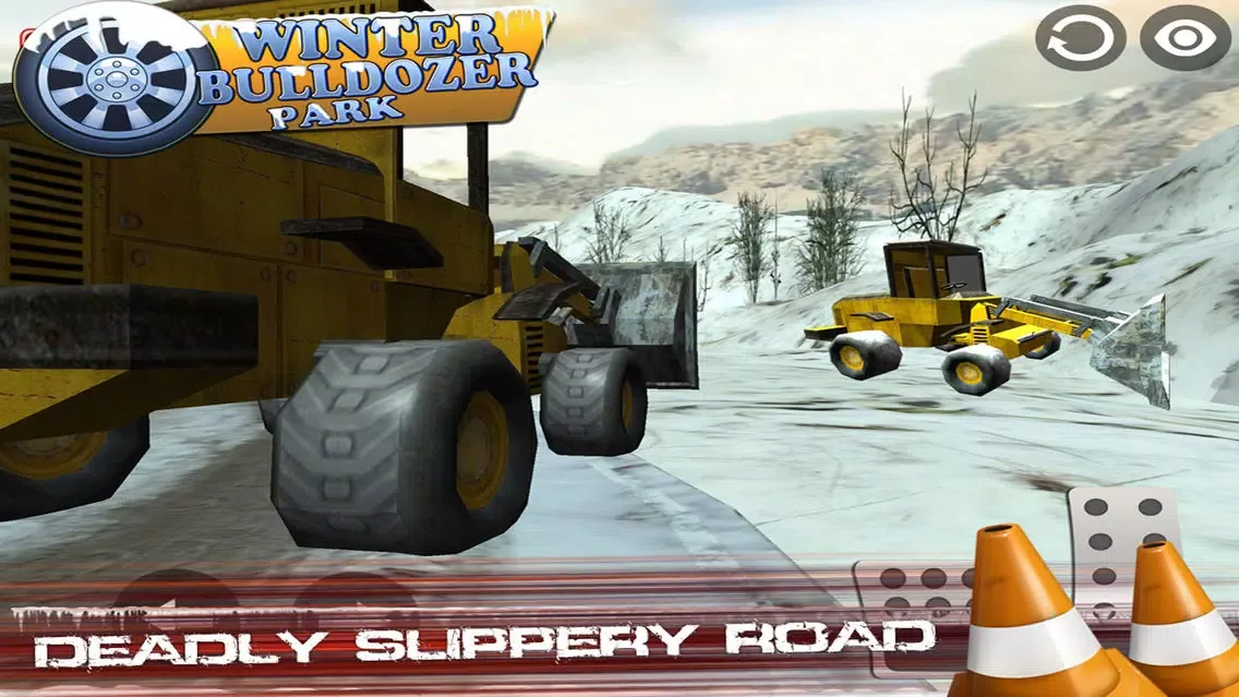 3D Winter Bulldozer Park Games應用截圖
