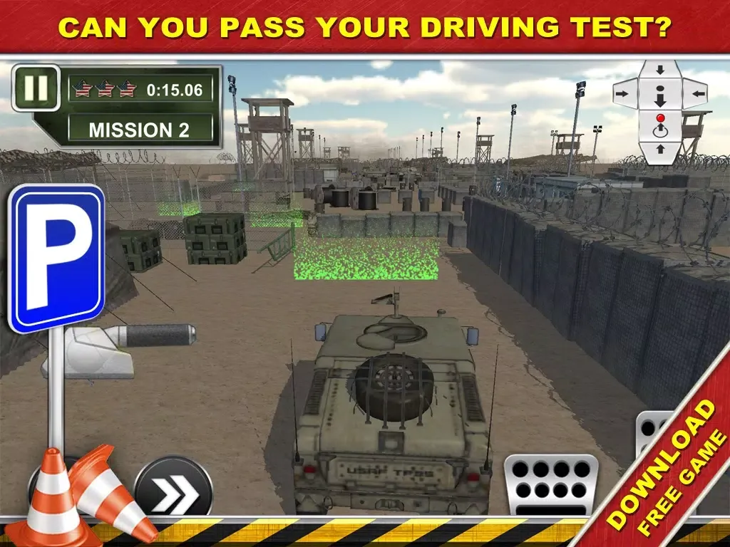 Скриншоты Army Truck, Jeep, Van - 3D Parking Game iPad 