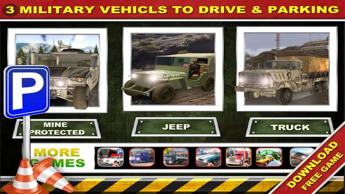 Скриншоты Army Truck, Jeep, Van - 3D Parking Game