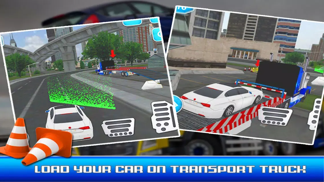 City Car Transport Truck Parking Simulator سکرین شاٹس