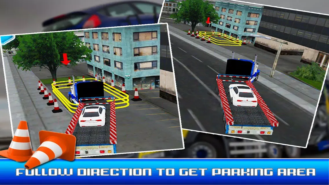 City Car Transport Truck Parking Simulator سکرین شاٹس