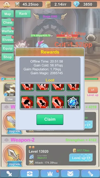 Idle Hero Dungeons Adventure スクリーンショット