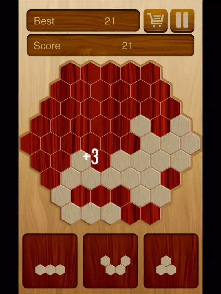 صور wood hexagon puzzle game iPad 