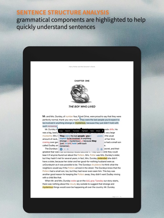 Tangkapan layar 听阅 - 轻松读懂英文原著 iPad 