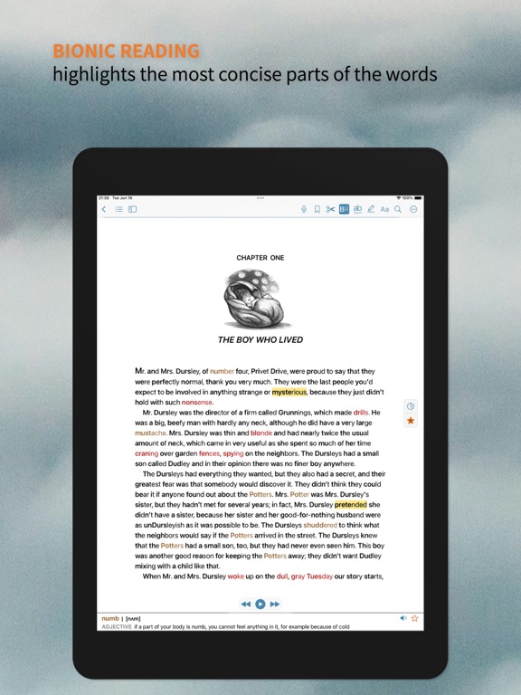 Tangkapan layar 听阅 - 轻松读懂英文原著 iPad 