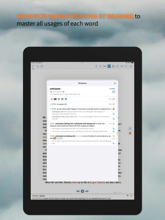 Tangkapan layar 听阅 - 轻松读懂英文原著 iPad 