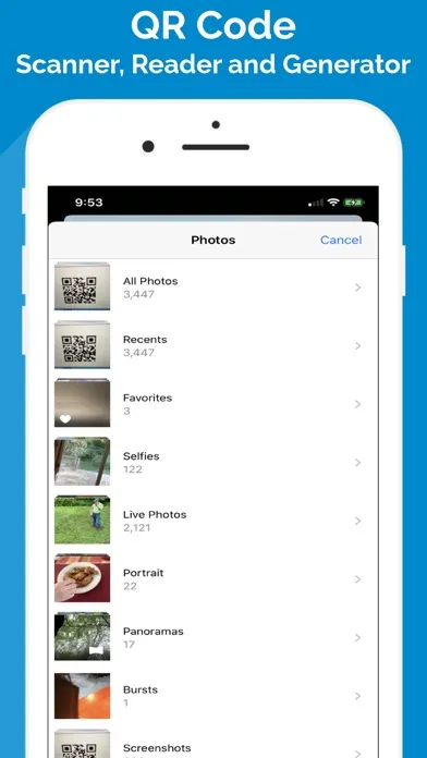 Capturas de tela do QR Scanner Reader Generator