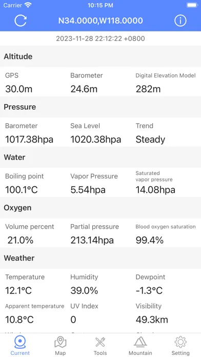 Elevation Map-Mountain Weather 스크린샷