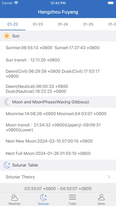 Capturas de tela do Fishing Index-Fishing Weather