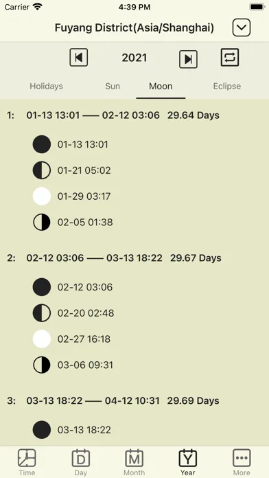 Clock and Almanac Screenshots