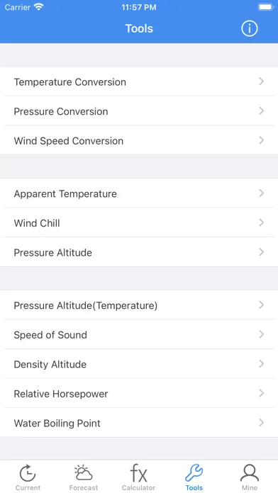 Tangkapan layar Meteo Calc: Weather Forecast