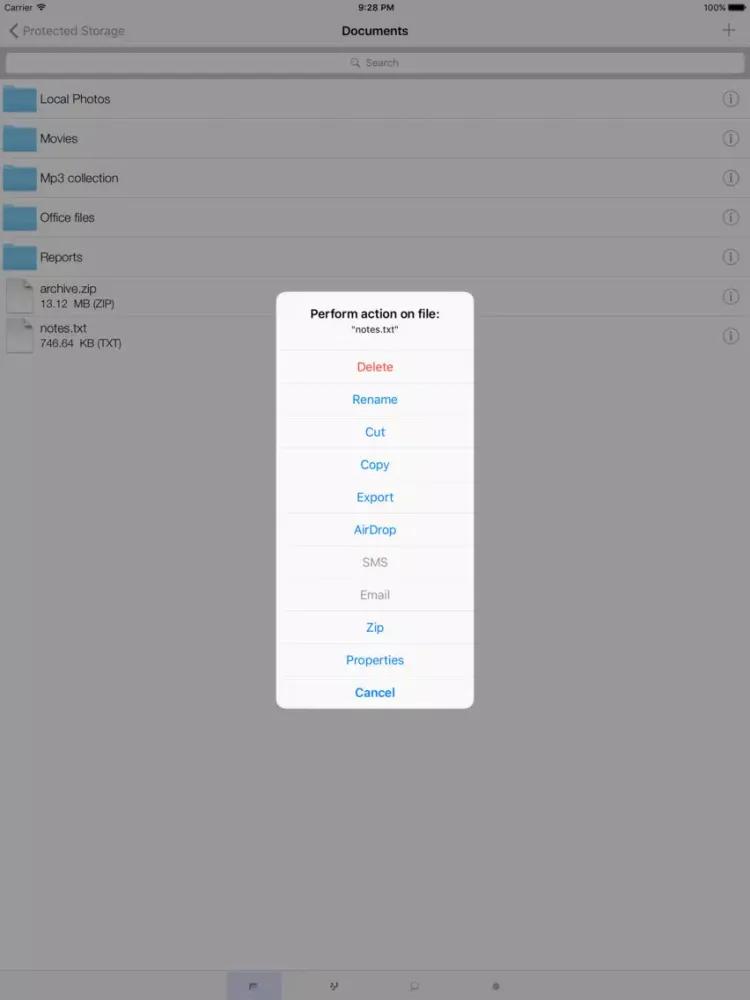 FilesBox iPad  स्क्रीनशॉट