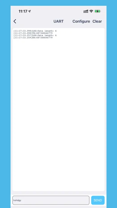 Mesh UART スクリーンショット