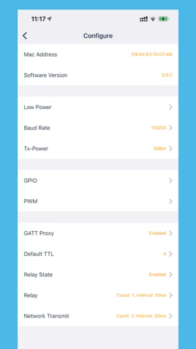 Mesh UART スクリーンショット