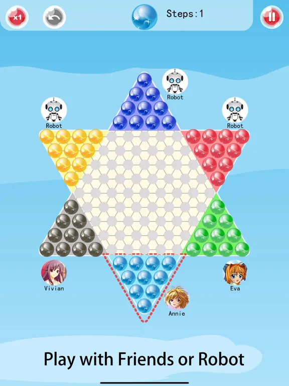 Chinese Checkers-A.I. Enhanced iPad  स्क्रीनशॉट