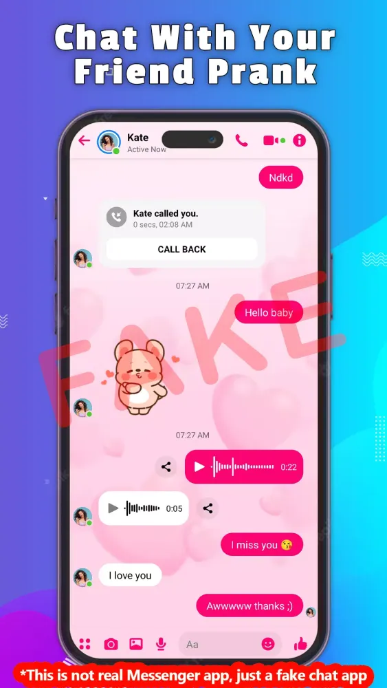 Fake Chat Prank Message Screenshots