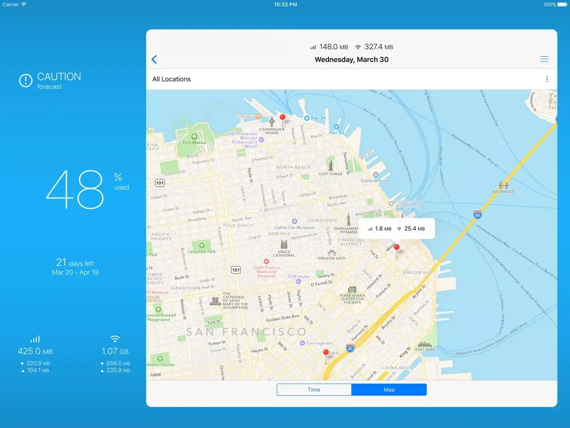 Tangkapan skrin DataMan Pro for iPad iPad 