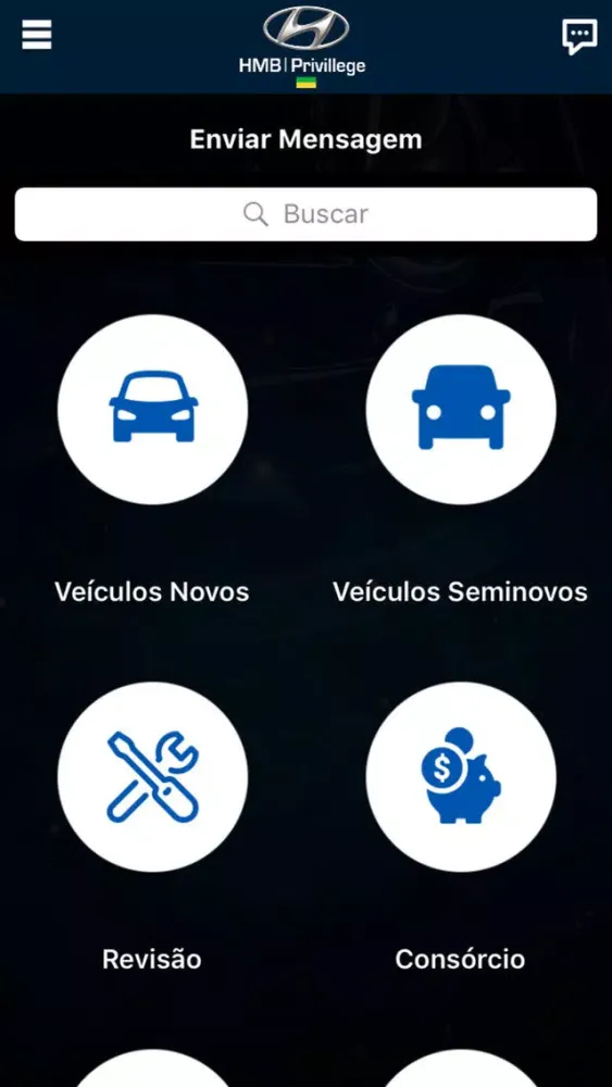 Capturas de tela do Privillege Hyundai Imperatriz