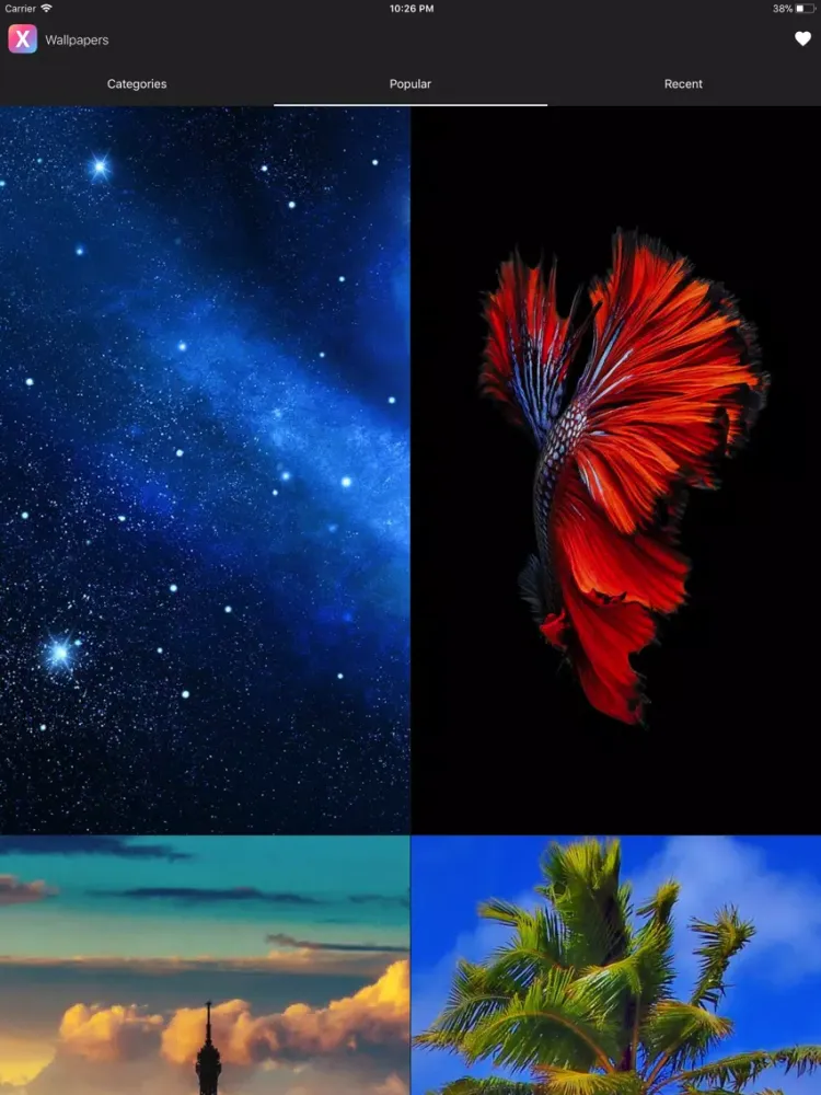Capturas de tela do X Wallpapers FHD iPad 