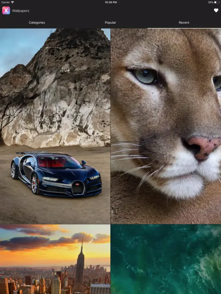 Capturas de tela do X Wallpapers FHD iPad 