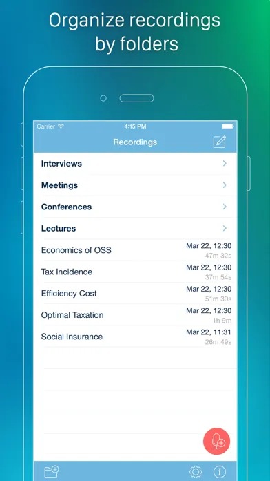 eXtra Voice Recorder Pro スクリーンショット
