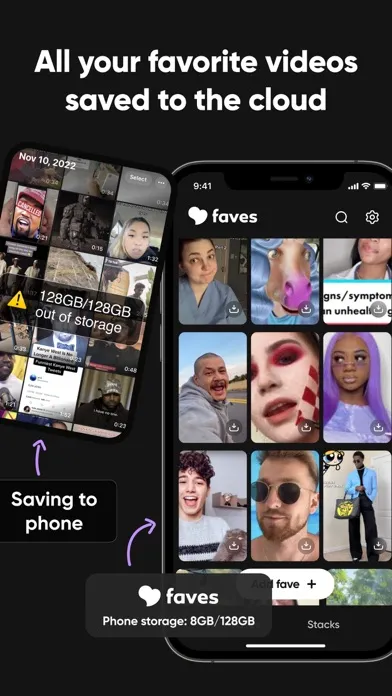 Скриншоты Faves - cloud video storage