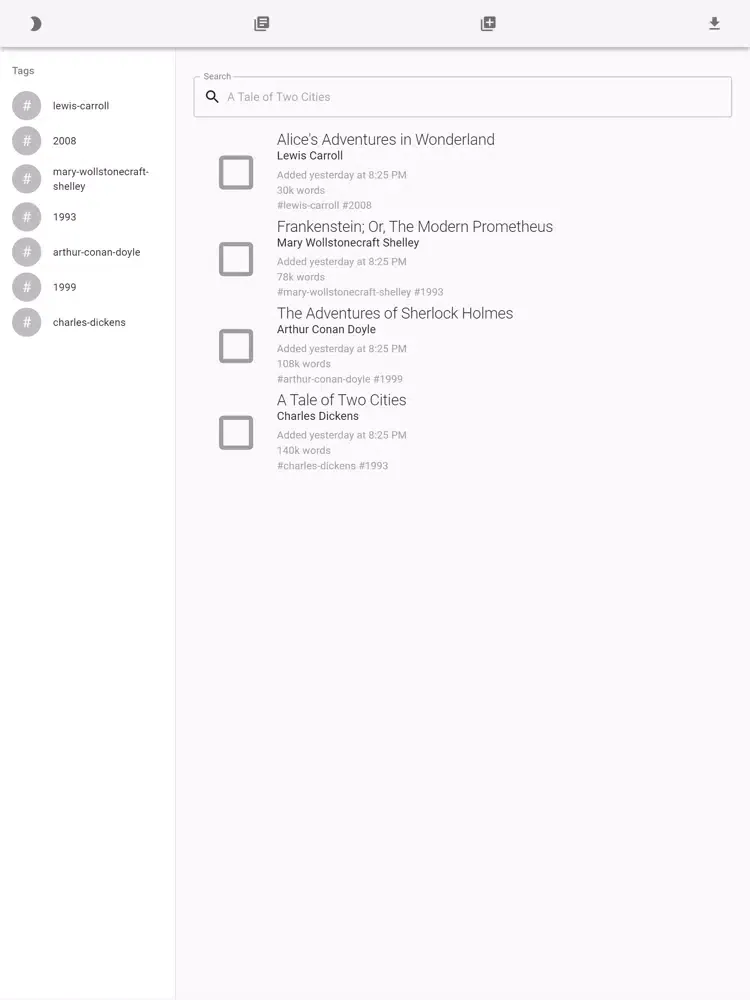 Zrzuty ekranu illuminsight iPad 