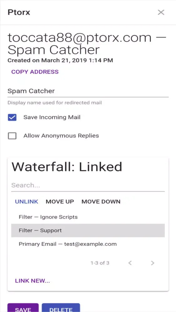 Ptorx - Email Aliases应用截图