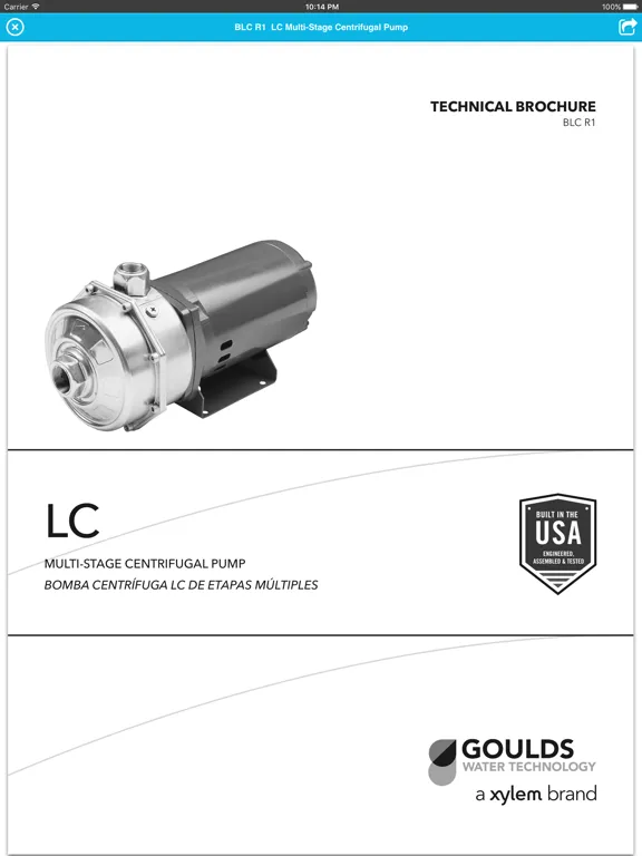 Captures d'écran de Goulds Water Technology Catalog iPad 