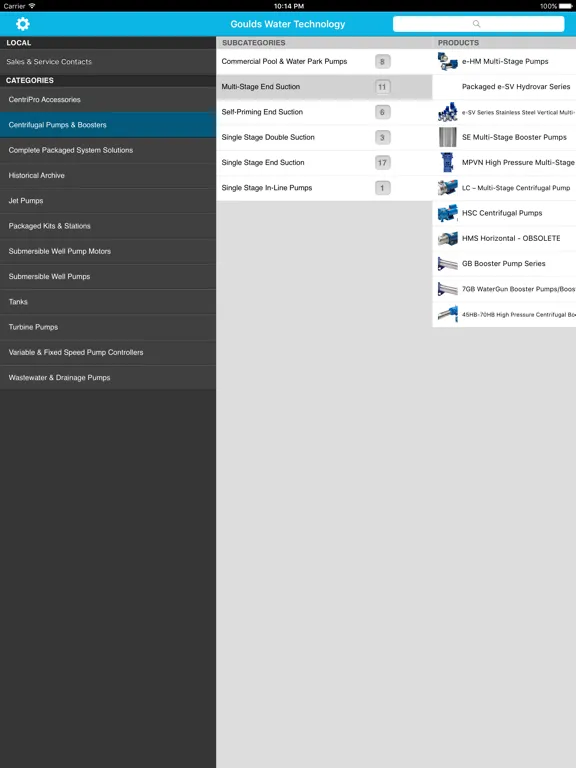 Captures d'écran de Goulds Water Technology Catalog iPad 