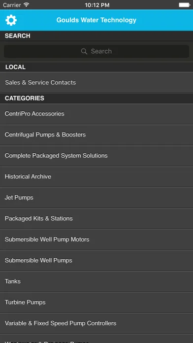 Captures d'écran de Goulds Water Technology Catalog