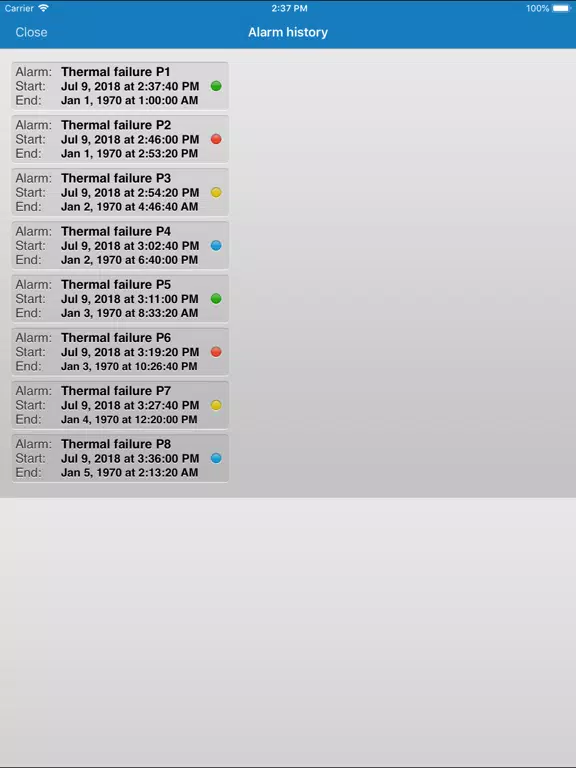 Flygt MyConnect iPad  Screenshots