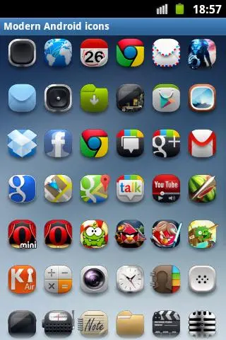 Tangkapan skrin Modern Android icon pack