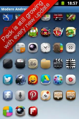 Tangkapan skrin Modern Android icon pack