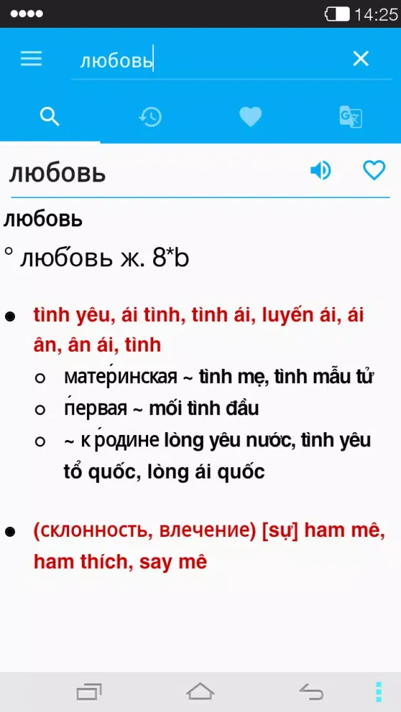 Russian-Vietnamese Dictionary スクリーンショット