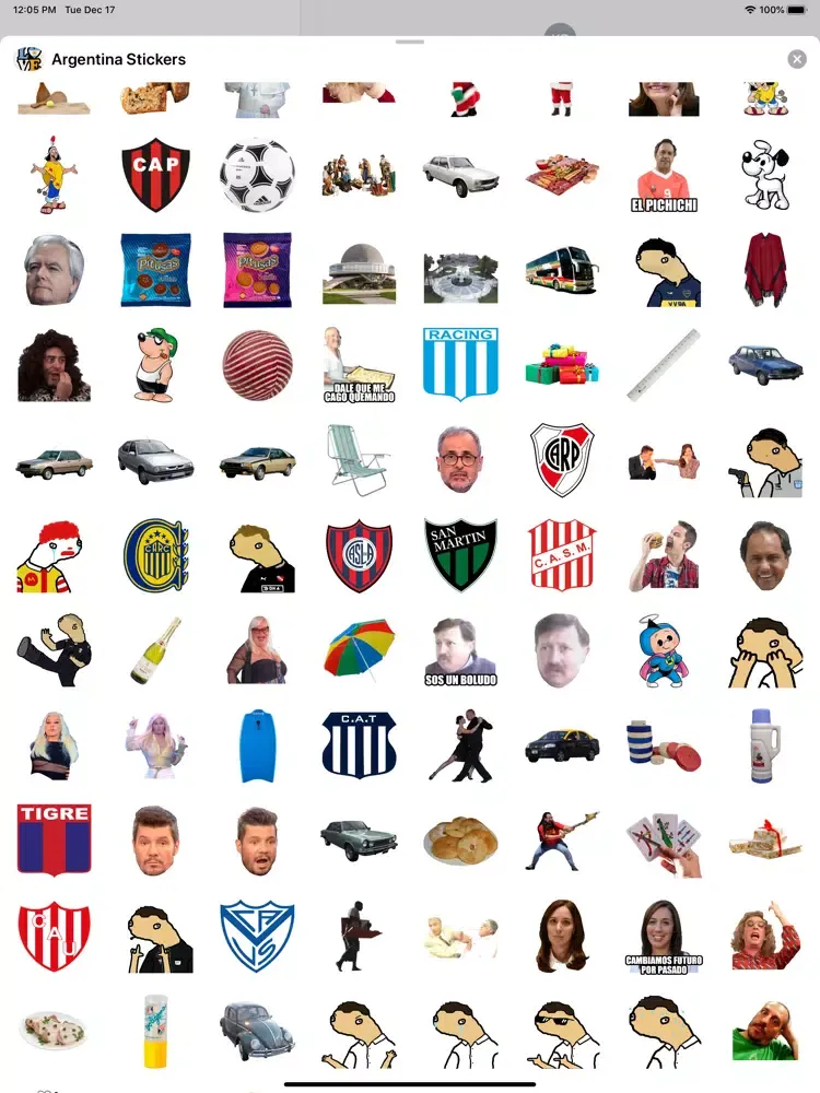 Argentina Meme Stickers iPad  Ekran Görüntüleri