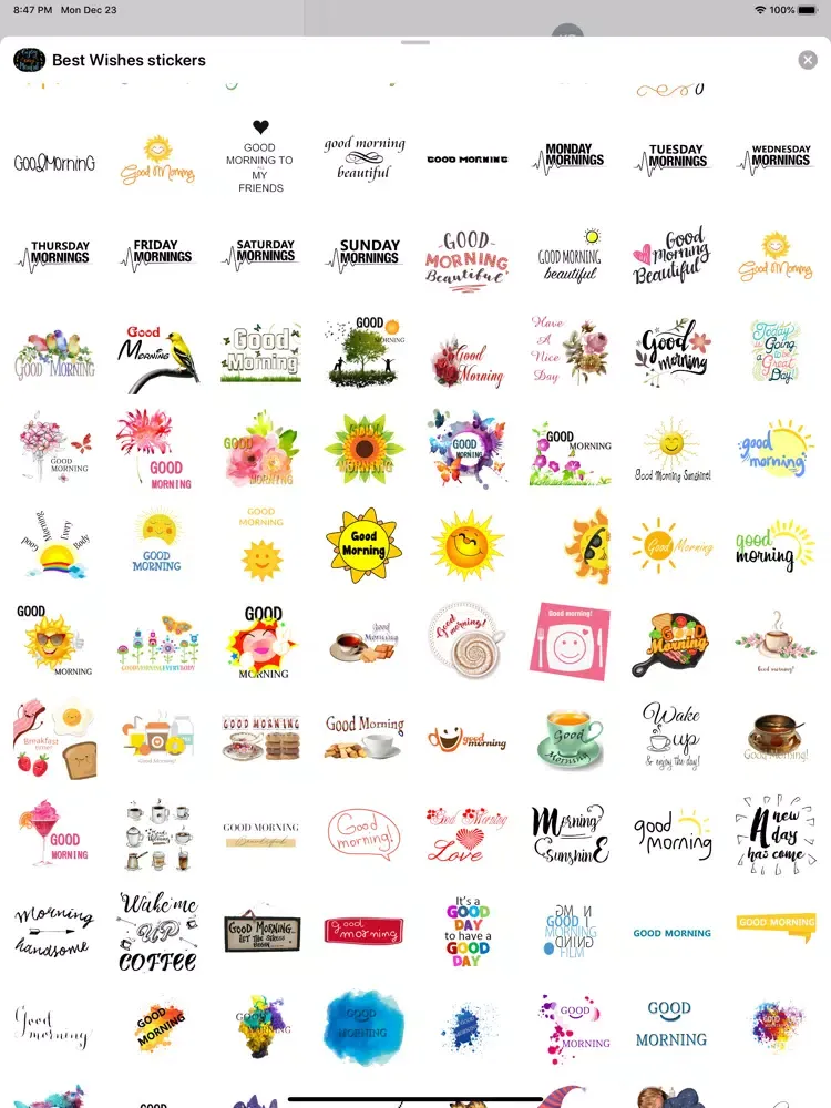 ภาพหน้าจอของ Best Wishes Greetings Stickers iPad 