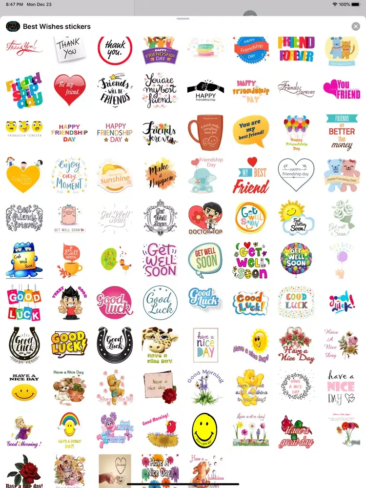 ภาพหน้าจอของ Best Wishes Greetings Stickers iPad 