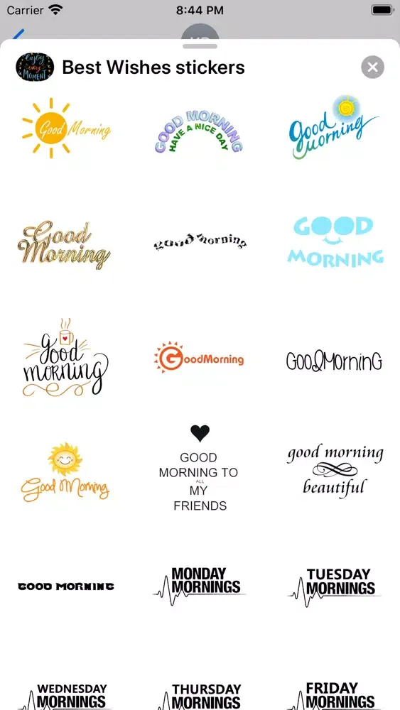 ภาพหน้าจอของ Best Wishes Greetings Stickers