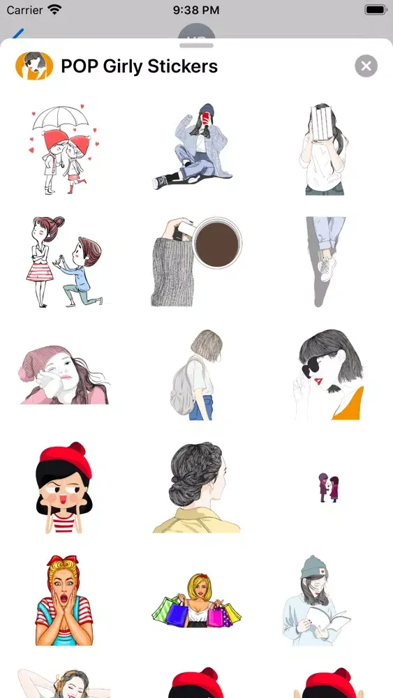 POP Girly Stickers سکرین شاٹس