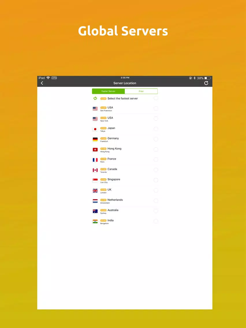 Flash VPN -Unlimited Proxy VPN iPad  Screenshots