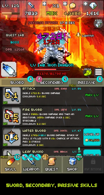 ภาพหน้าจอของ One Combo Sword