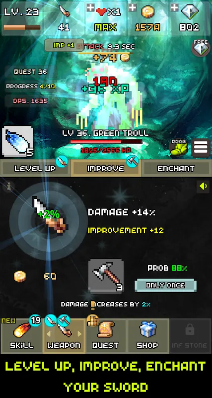 ภาพหน้าจอของ One Combo Sword